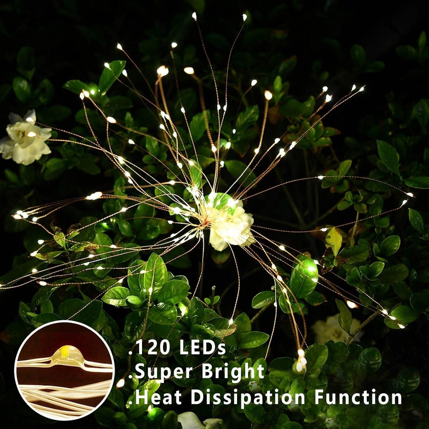 Waterproof Firework LED Outdoor Solar Garden Lights